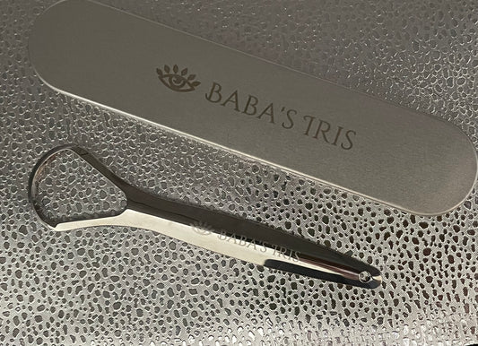 Stainless Steel Tongue Scaper with Tin Box