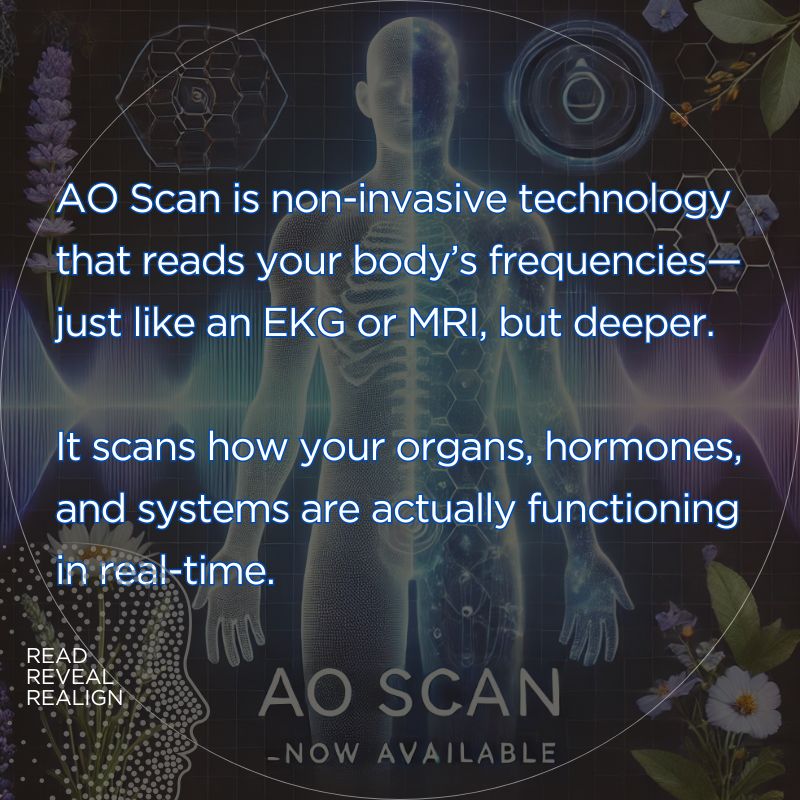 AO Scan graphic with a translucent human figure and explanatory text