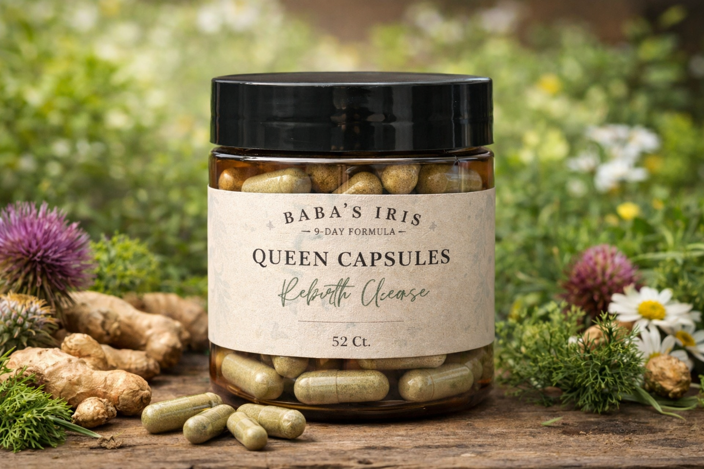 Queen Capsules — Rebirth Cleanse Protocol | 9-Day Detox, Elimination, and Metabolic Reset Formula for Women